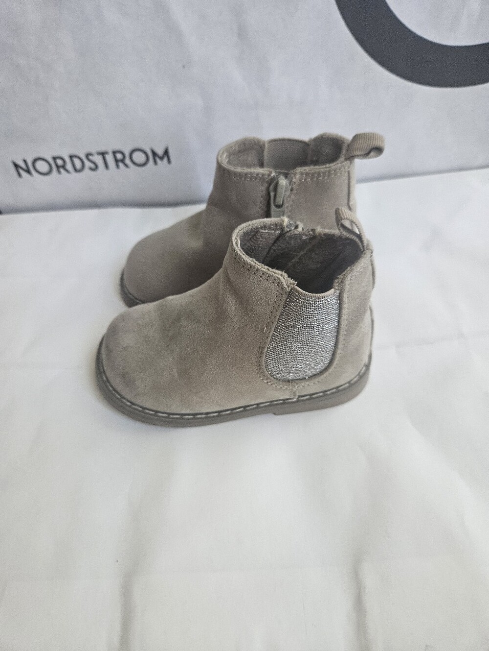Toddler Boots Girls Tan With Glitter H&M Girls Size 20-21 US5